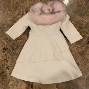 Janie and Jack Fur Collar Dress (18-24 months)